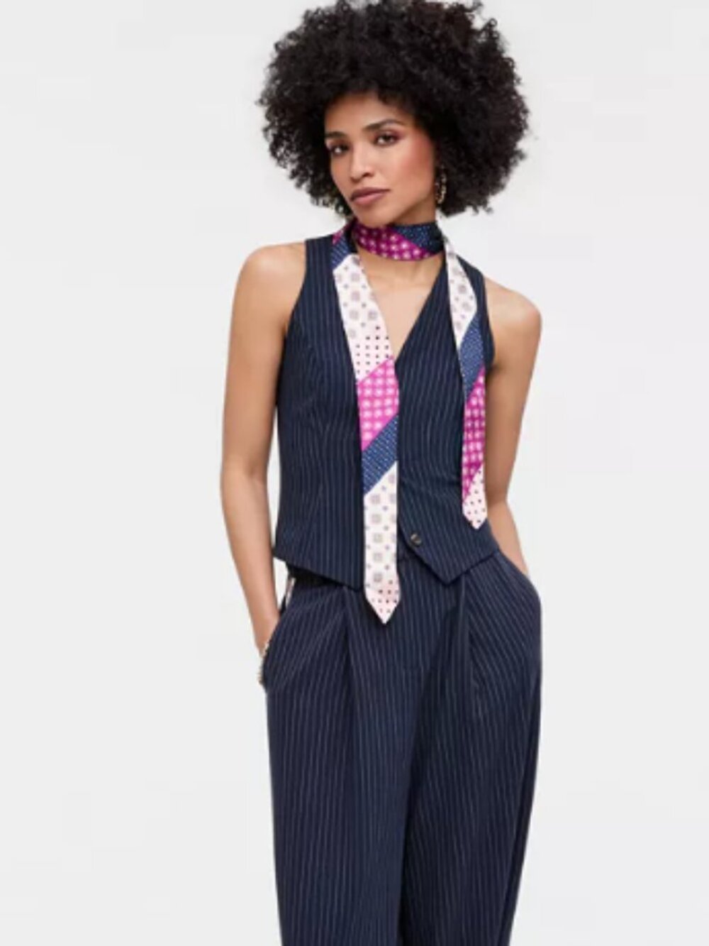 Women's Tie-Detail Vest, Macy's Exclusive- Molly Rogers Capsule Collection sz 10